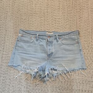 Madewell Buttonfly Relaxed Denim Shorts